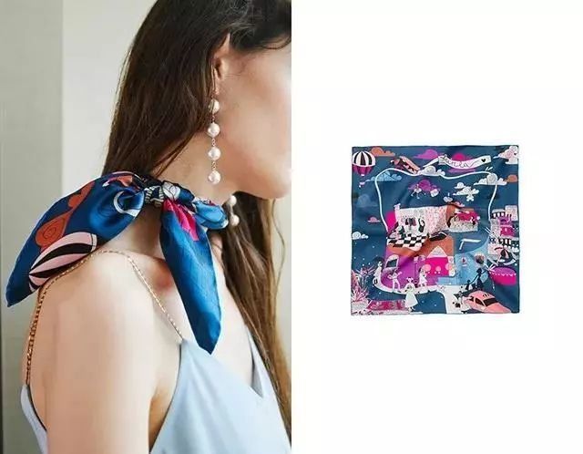 一条丝巾,拯救你无聊的穿搭