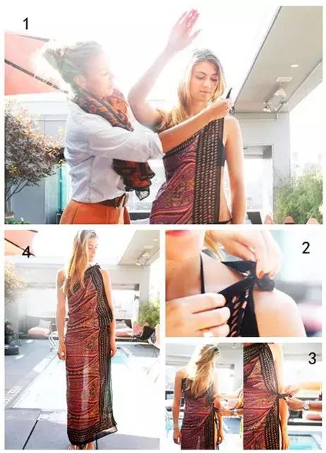 去海滩度假戏水无需泳衣？开玩笑？真的，DIY一条围巾就ok了！