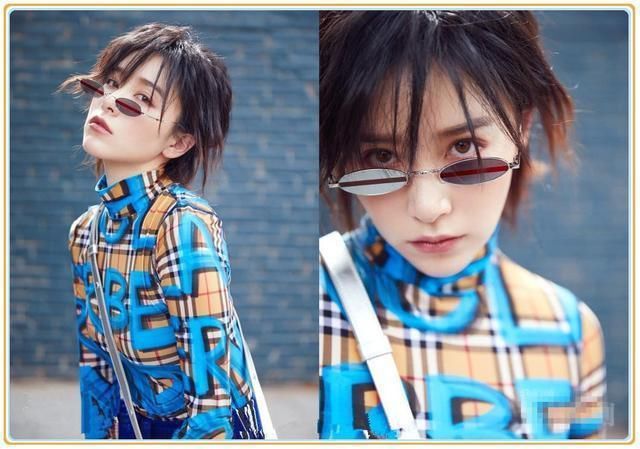 当阚清子与张雪迎同穿一件格子衫，才知道街拍和抓拍的差距有多大