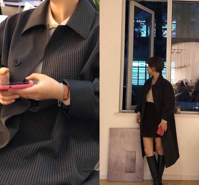  #绞花毛衣#冷春黑色单品尽量这样穿，8套时髦显高端的look，通勤休闲都适合