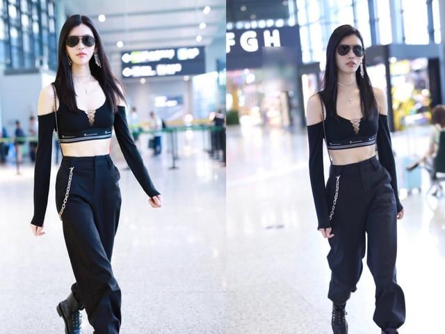 奚梦瑶迷上炫腹装，大长腿配细腰不吸睛？敢露才是真夏天！