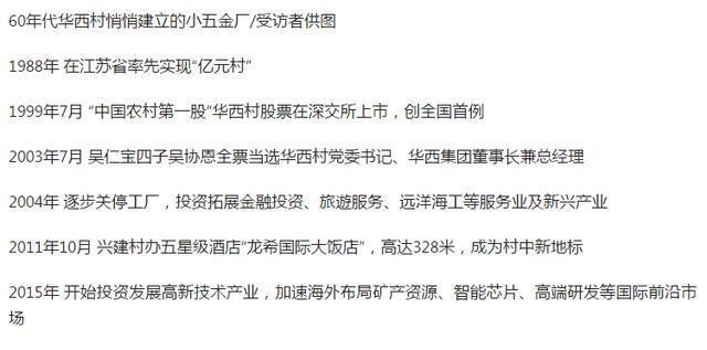  推出：昨天，腾讯网推出了题为《“天下第一村”华西村的现状！