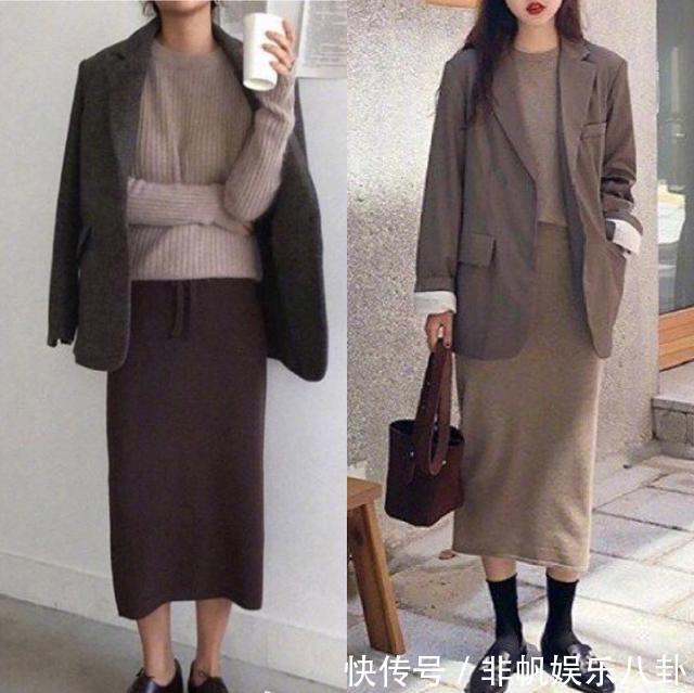 『半身裙』秋天也要穿裙子!18套基础款半裙搭配,谁穿谁美
