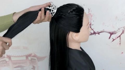  『古风』男士古风发型这样编，好看又帅气，古装发型编发教学图集