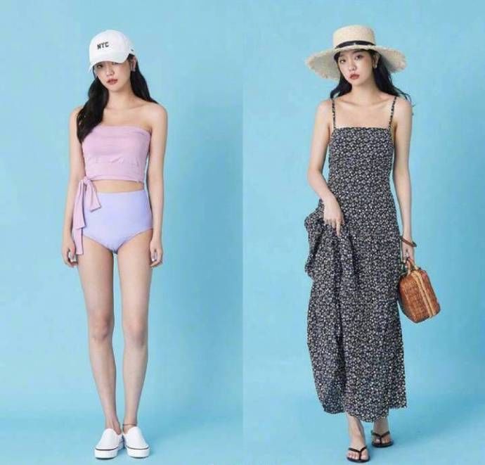 夏日海边度假性感泳装搭配