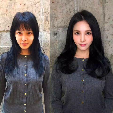 韩国女子化妆前后对比照，网友：前后差距大，令人无法想象
