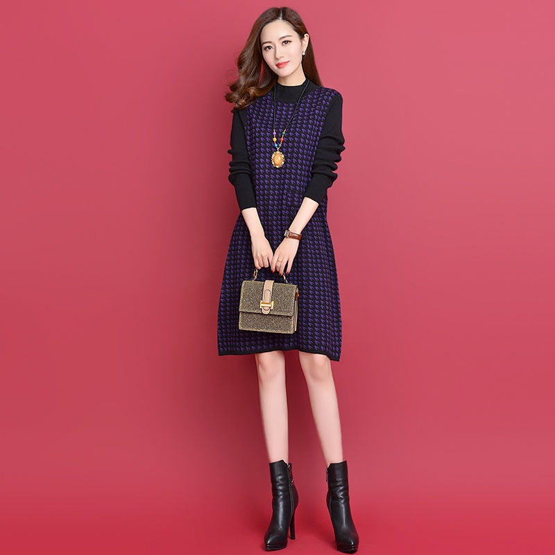 哇塞!头次见到高级洋气--秋裙，配短靴，忍不住买了5件，忒美