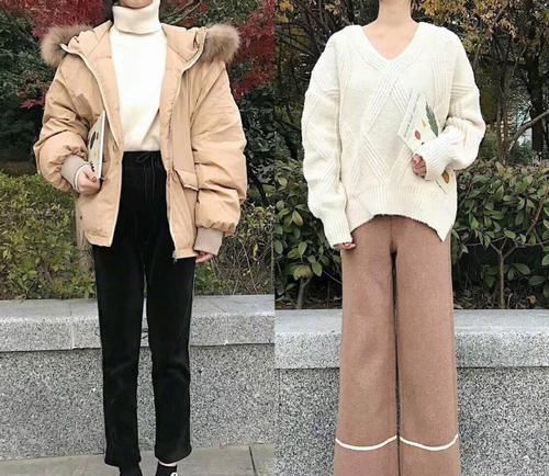 『高领毛线衣』小个子的穿搭指南,提高了腰线配对了颜色,你就是下一个时尚达人