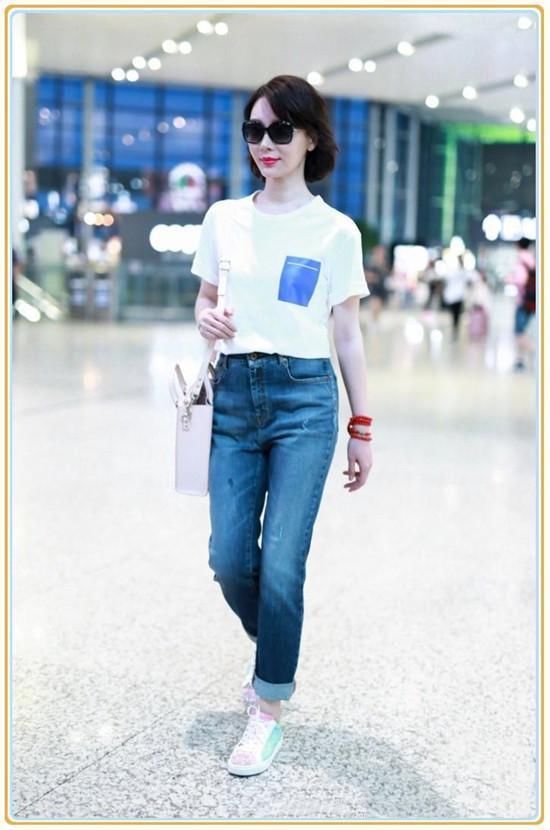 当41岁陈数和28岁谭松韵同穿白T恤，才知道气质和年龄哪个更重要