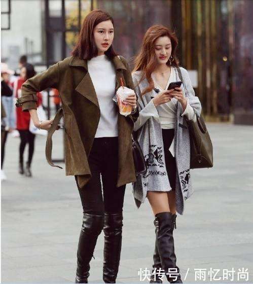 美女街拍, 能把逛街当成秀场也是没谁了, 气质和颜值都非常出众