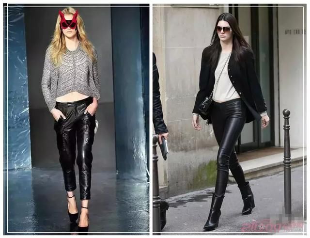 皮裤千万不要乱搭配，穿不好分分钟成“村姑”