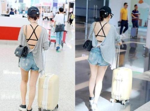 杨蓉穿超短裤都不算什么，转身那一刻才最惊艳，网友：不知道往哪