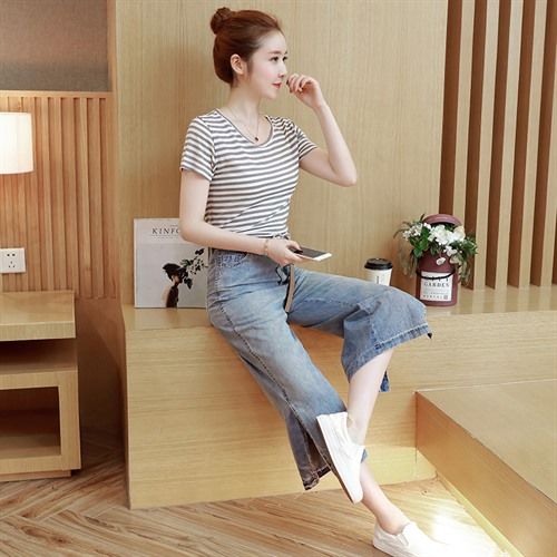 想不到竟这么迷人，美的我一愣一愣，因阔腿裤套装美的搭配