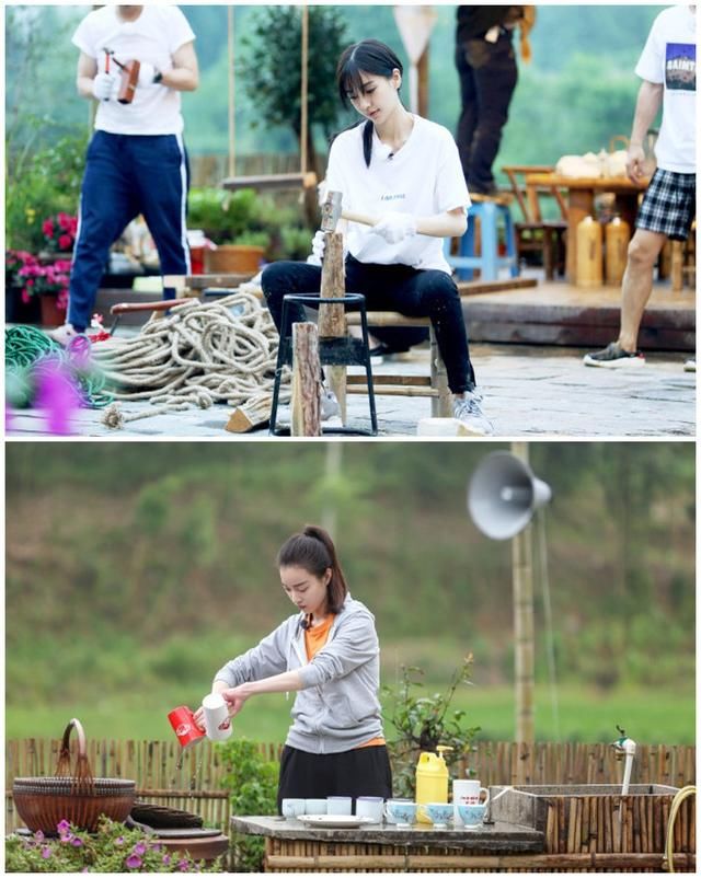 同样是录制节目,杨颖名牌傍身,反观倪妮一双懒人鞋还不到百元