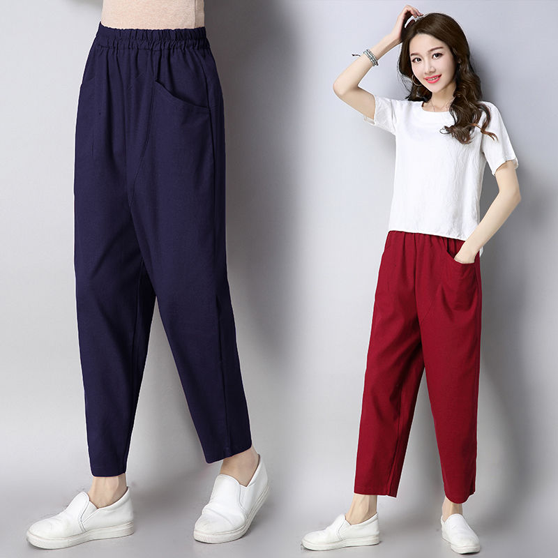 腰粗屁股大女人，多穿棉麻裤，瞧瞧下图女人，性感迷人又显瘦