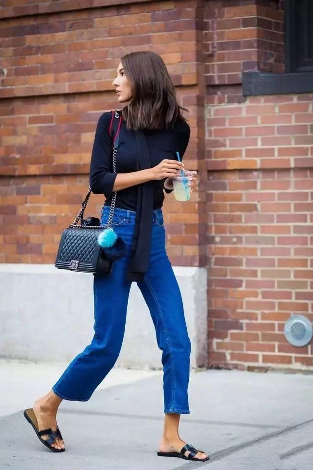 阔腿裤也太好看了!9分裤+平底鞋，这对CP今年很火!