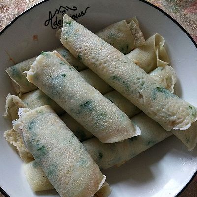  鸡蛋：白萝卜菜心鸡蛋煎饼
