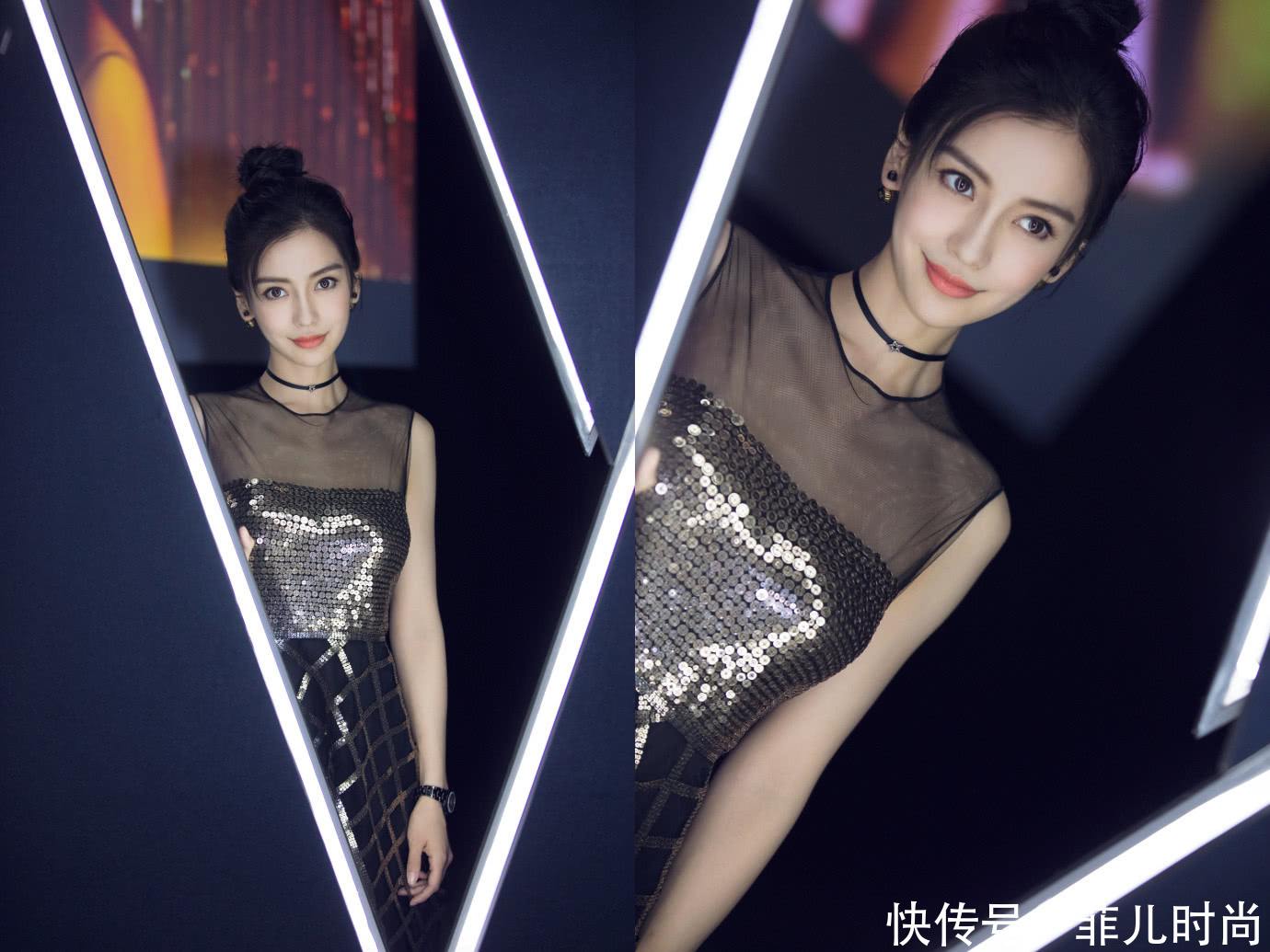 Angelababy又瘦了!小黑裤都能穿出筷子腿,网友:80斤都没有吧?