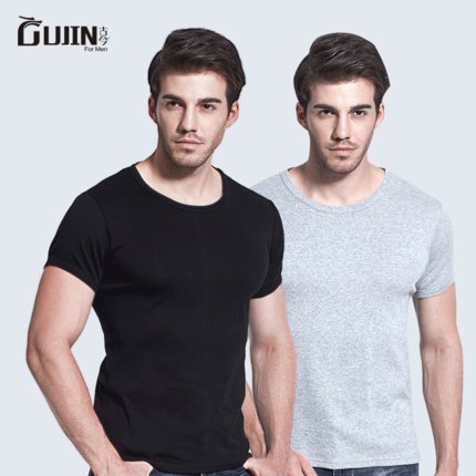 舒适百搭、修身打底，古今男士纯棉纯色T恤2件29元