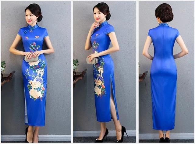 人字纹复古旗袍，优雅气质随着窈窕女子娓娓道来！