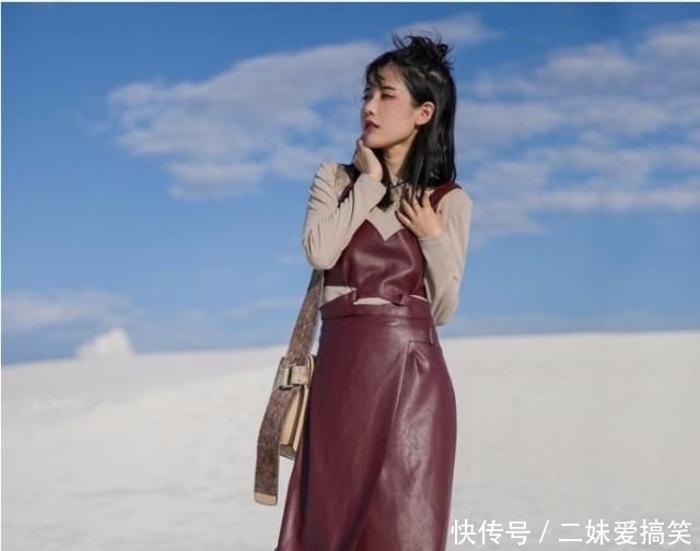  『要备』早春你一定要备一件“开叉裙”，搭衬衫好洋气，三木穿上后美哭了