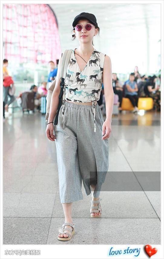 82斤周迅和106斤陈乔恩同穿背心，网友:吓得我立马放弃减肥