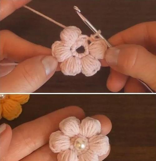  『零线』彩色的零线钩朵樱花，缤纷的花朵拼起来！拼什么都好看！DIY手工