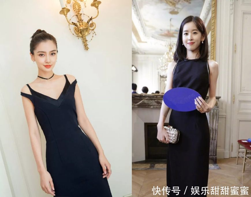 看了杨颖穿连衣裙，再看看章泽天，网友：一个端庄，一个仙气十足
