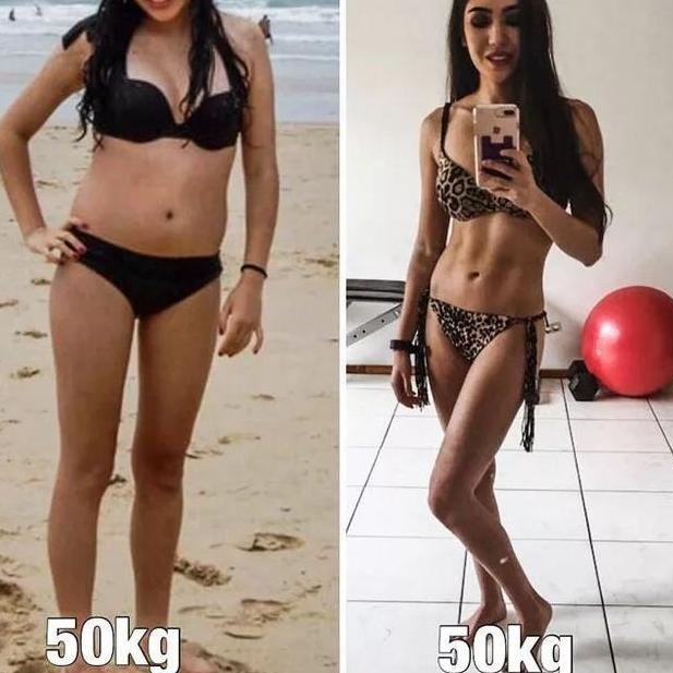 28-同是100斤，练瑜伽和不练瑜伽，身材差别有多大