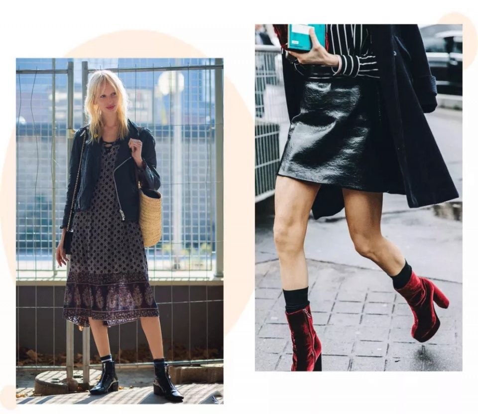 露脚踝过时了?今年秋天露袜子才是真时髦!