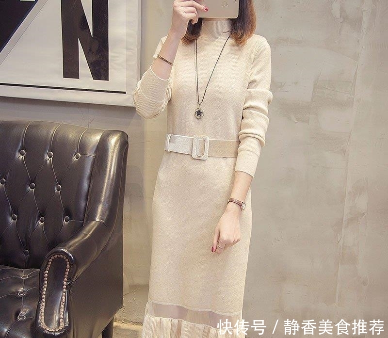 『气质』逛街这样穿:毛衣裙 羽绒服!洋气保暖不显臃肿,迷倒一片