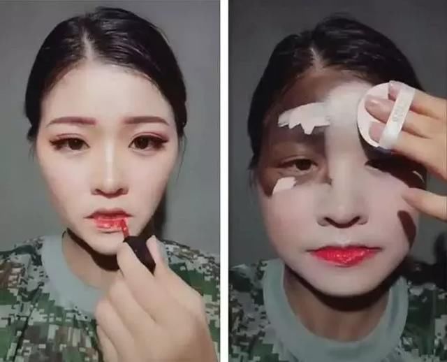 化妆技术有多么的强大？看这小姐姐就知了，“包公”秒变“萝莉”