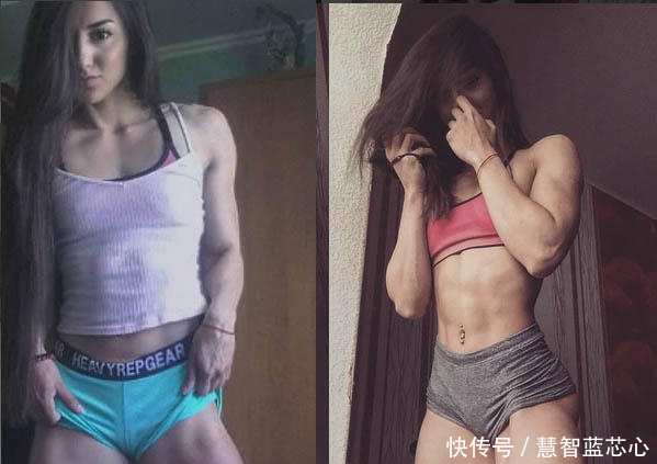 漂亮女孩迷上健身，练就魔鬼身材，只是那双大腿看来让人害怕