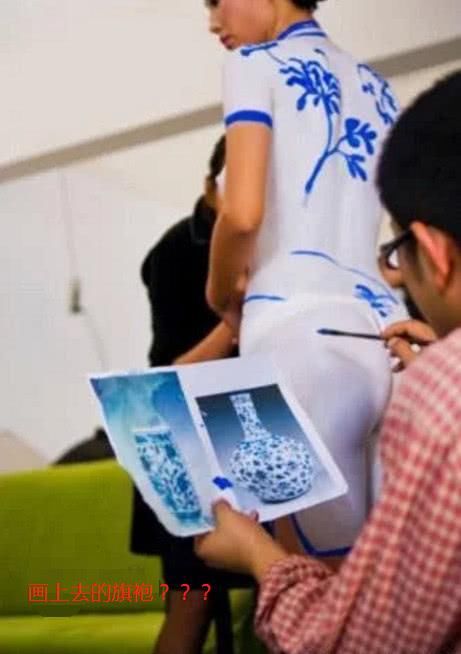 穿“画”出来的旗袍上大街，人群中等公交，竟没有一个人发现