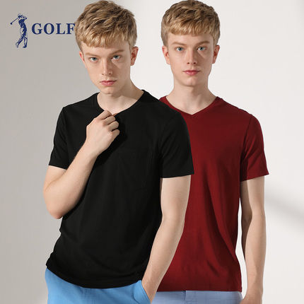 高尔夫纯棉纯色T恤:轻薄透气、简约百搭，2件29.9元