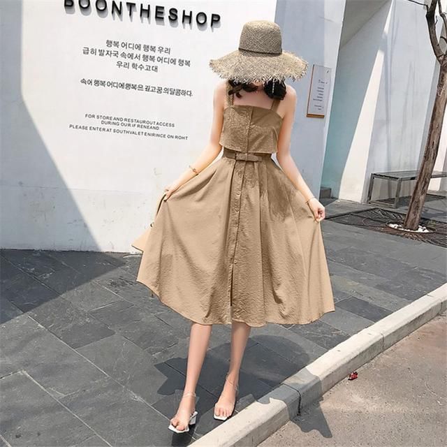 生完孩子就变“男人婆”的我,最近突然穿起了吊带裙,老公直呼美