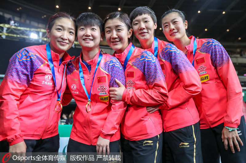 高清:乒乓球团体世界杯 中国女乒3-0横扫日本夺九连冠