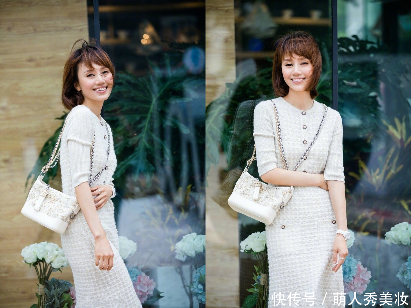 袁泉穿半身裙亮相，紧到走路都不方便了，网友：夏雨能hold住吗？