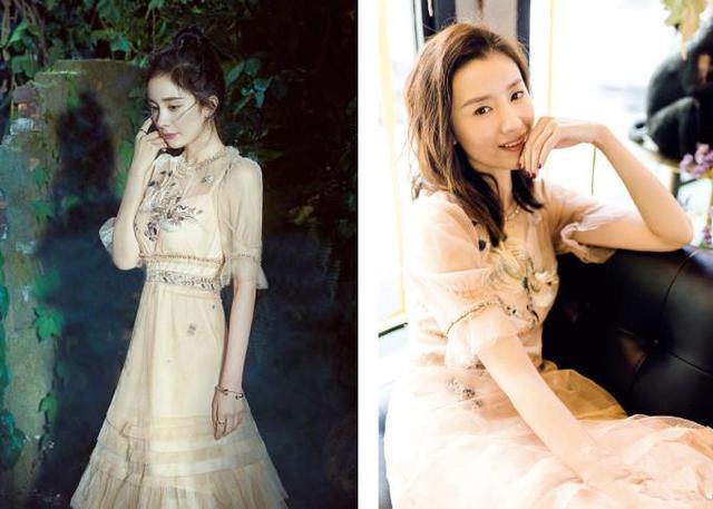 本以为杨幂穿这条仙女裙是最美的，当看到董洁，我迟钝了！