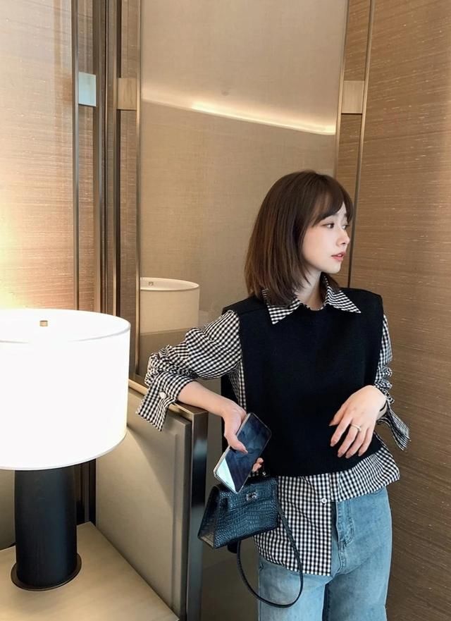 『时髦』初夏必备格子衬衫,原来穿法居然这么多,学会一种就很时髦了