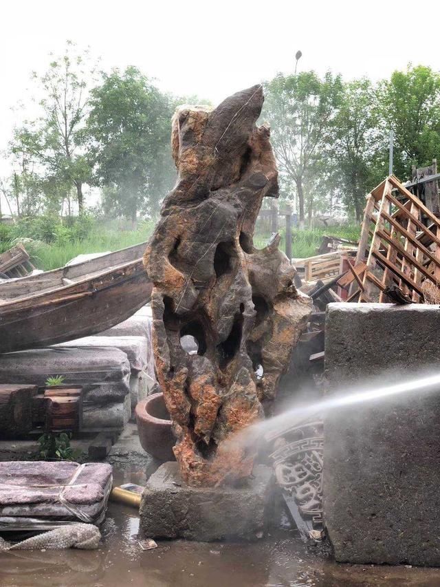  #景观石#庭院石器：景观石，青石桌面，老石槽，古石雕，庭院装修佳品！