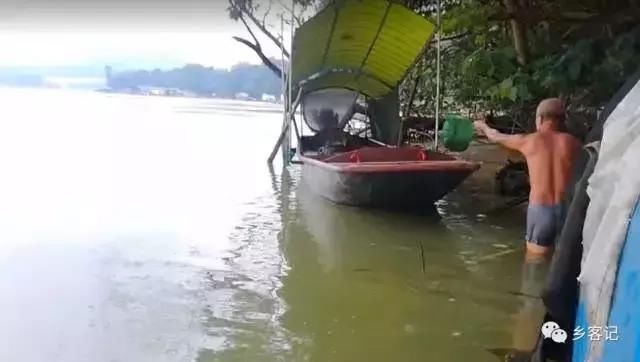 赶着大爷到江边摸螺，体验了一番渔民生活