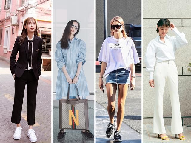 张天爱卷袖口，关晓彤乱系扣，妈妈眼中的不好好穿衬衫却能这么潮