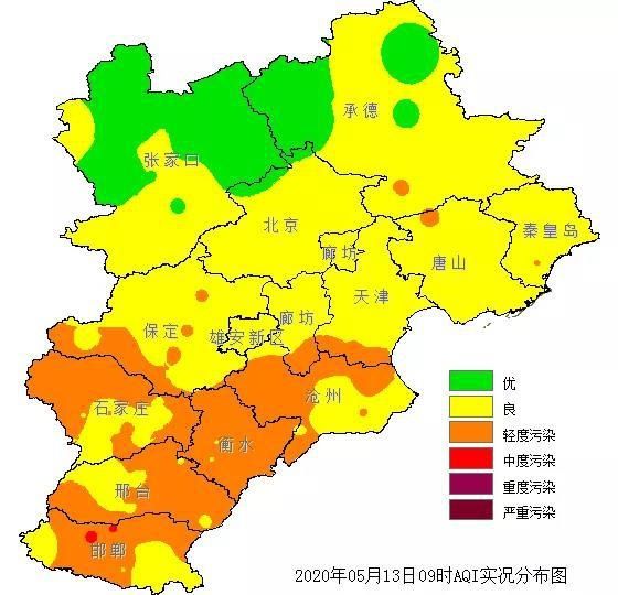  【阴雨】河北大部地区有大风，这些地方有阴雨