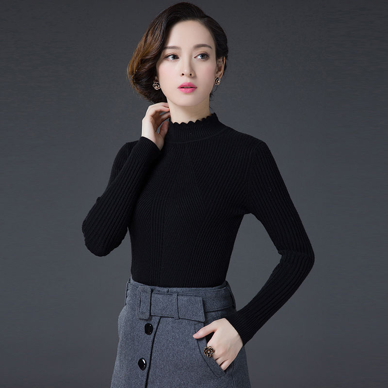 聪明的女人应该学会这样穿，新款羊绒衫+直筒裤，保暖显嫩美