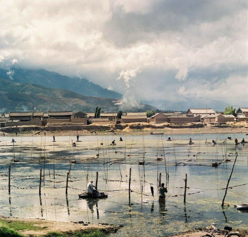 1987年德国摄影师拍摄的中国老照片，风景清俗秀丽，人们勤劳朴实