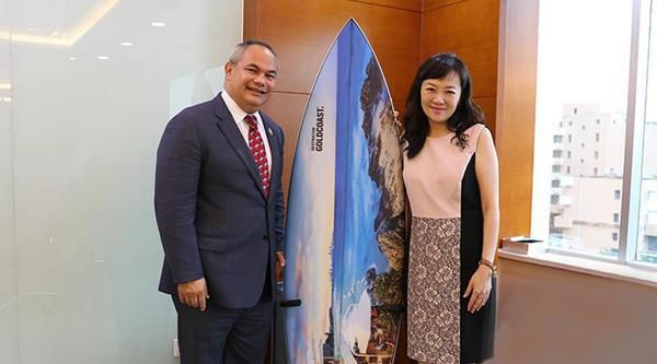 澳大利亚国家旅游局访问中国尚赫陈旻君执行长