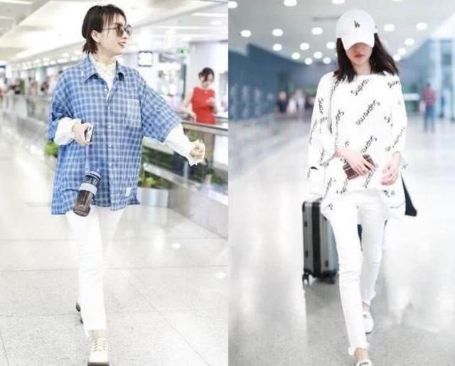 35岁吴昕穿紧身裤，36岁张韶涵穿紧身裤，大妈和少女的区别！