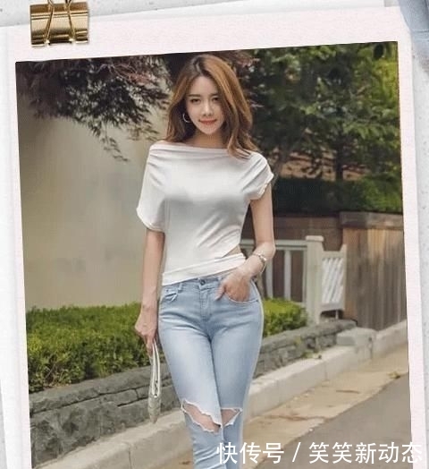【显得】牛仔裤的设计显得清爽活力,看起来阳光明媚,美丽且充满简洁感