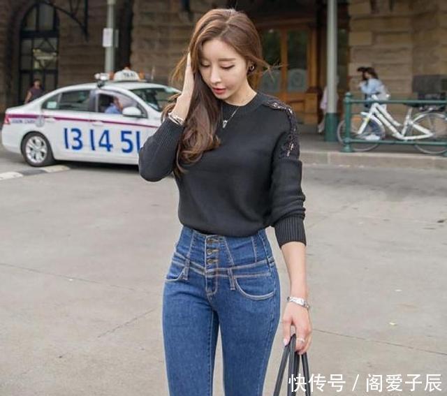  #女性#简约百搭牛仔裤，气质优雅如沐春风，娇柔身材绽放女性魅力！